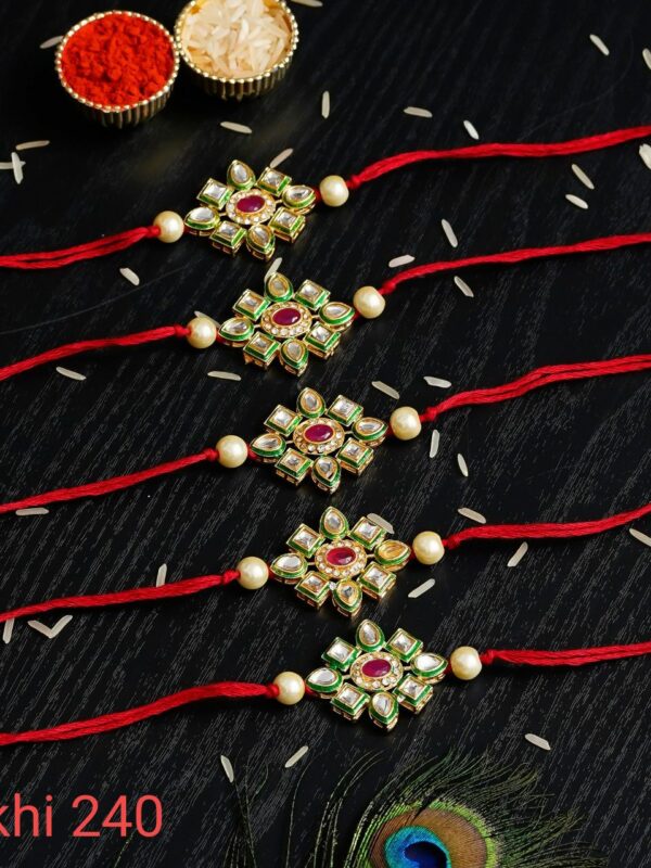 Kundan Rakhi Combo